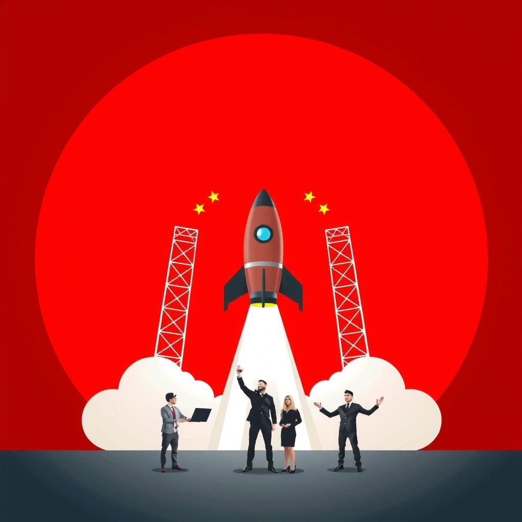 Launch and support illustration